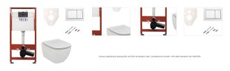 Cenovo zvýhodnený závesný WC set TECE do ľahkých stien / predstenová montáž + WC Ideal Standard Tesi SIKOTSF0 1