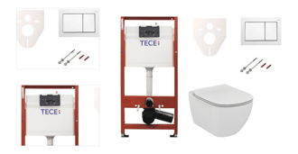 Cenovo zvýhodnený závesný WC set TECE do ľahkých stien / predstenová montáž + WC Ideal Standard Tesi SIKOTSF0 4