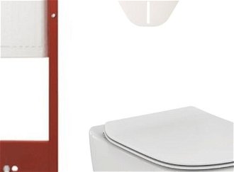 Cenovo zvýhodnený závesný WC set TECE do ľahkých stien / predstenová montáž + WC Ideal Standard Tesi SIKOTSF0 5