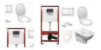 Cenovo zvýhodnený závesný WC set TECE do ľahkých stien / predstenová montáž + WC S-Line S-line Pro SIKOTSD0 4