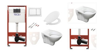 Cenovo zvýhodnený závesný WC set TECE do ľahkých stien / predstenová montáž + WC S-Line S-line Pro SIKOTSR0 3