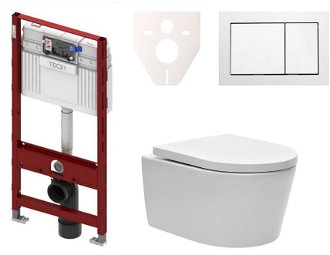 Cenovo zvýhodnený závesný WC set TECE do ľahkých stien / predstenová montáž + WC SAT Brevis SIKOTS3W1