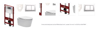 Cenovo zvýhodnený závesný WC set TECE do ľahkých stien / predstenová montáž + WC SAT Brevis SIKOTS3W2 1