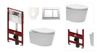 Cenovo zvýhodnený závesný WC set TECE do ľahkých stien / predstenová montáž + WC SAT Brevis SIKOTS3W2 3