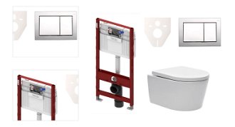 Cenovo zvýhodnený závesný WC set TECE do ľahkých stien / predstenová montáž + WC SAT Brevis SIKOTS3W2 4