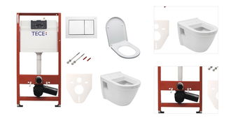 Cenovo zvýhodnený závesný WC set TECE do ľahkých stien / predstenová montáž + WC Vitra Integra vr. sedátka SIKOTSV0 3