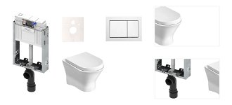 Cenovo zvýhodnený závesný WC set TECE na zamurovanie + WC Roca Nexo KMPLNEXOT 3