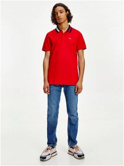 Červená polokošeľa Tommy Jeans