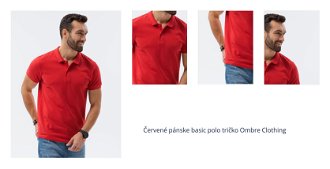 Červené pánske basic polo tričko Ombre Clothing 1