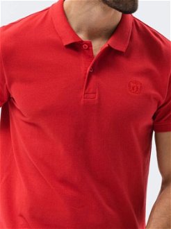 Červené pánske basic polo tričko Ombre Clothing 5