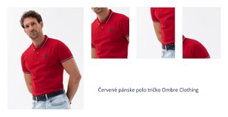 Červené pánske polo tričko Ombre Clothing 1