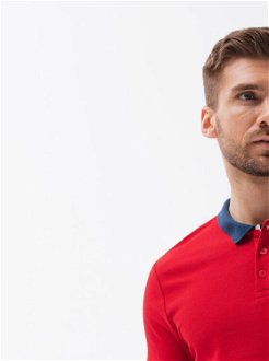 Červené pánske polo tričko Ombre Clothing 6