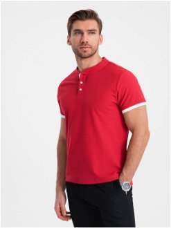 Červené pánske polo tričko Ombre Clothing