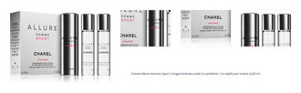 Chanel Allure Homme Sport Cologne kolínska voda (1x plniteľná + 2x náplň) pre mužov 2x20 ml 1