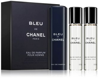 Chanel Bleu De Chanel – EDP 20 ml (plniteľný flakón) + náplň 2 x 20 ml