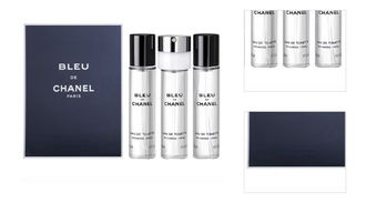 Chanel Bleu De Chanel - EDT (3 x 20 ml) + plnitelný flakon 60 ml 3