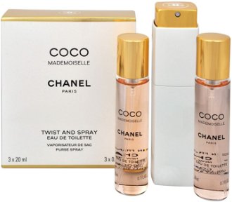 Chanel Coco Mademoiselle - EDT 20 ml (plnitelný flakon) + EDT náplň 2 x 20 ml 60 ml 2