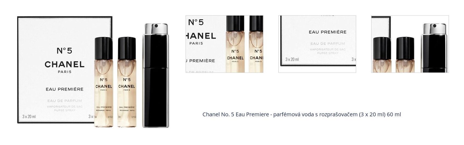 Chanel No. 5 Eau Premiere - parfémová voda s rozprašovačem (3 x 20 ml) 60 ml 1