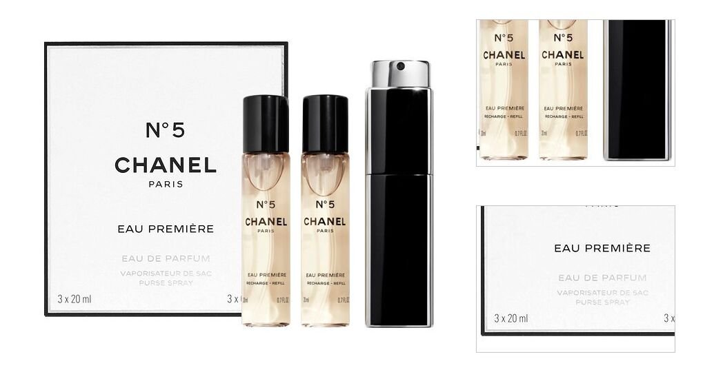 Chanel No. 5 Eau Premiere - parfémová voda s rozprašovačem (3 x 20 ml) 60 ml 8