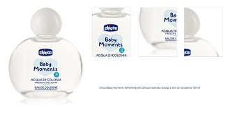 Chicco Baby Moments Refreshing and Delicate kolínska voda pre deti od narodenia 100 ml 1
