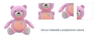 Chicco medvedík s projektorom ružová,CHICCO Medvedík uspávačik s projektorom a hudbou Baby Bear First Dreams - ružová 0m+ 1
