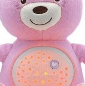 Chicco medvedík s projektorom ružová,CHICCO Medvedík uspávačik s projektorom a hudbou Baby Bear First Dreams - ružová 0m+ 5
