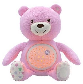Chicco medvedík s projektorom ružová,CHICCO Medvedík uspávačik s projektorom a hudbou Baby Bear First Dreams - ružová 0m+