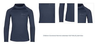 Children's functional thermal underwear KILPI WILLIE-J dark blue 1