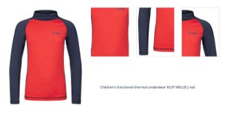 Children's functional thermal underwear KILPI WILLIE-J red 1