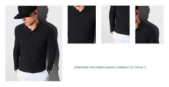 Chlapčenské tričko s dlhým rukávom a potlačou L132 – čierna - S 1