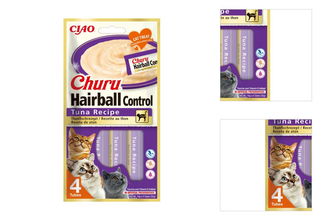 Churu cat lízacia poch. Hairball tuniak 4 x 14 g 3