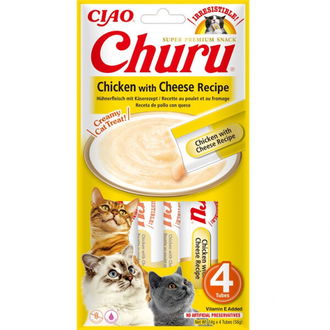 Churu cat lízacia pochúťka kura so syrom 4 x 14 g