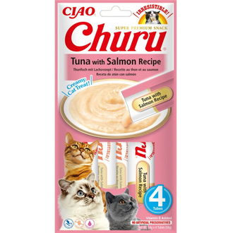 Churu cat lízacia pochúťka tuniak s lososom 4 x 14 g 2