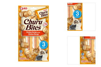 Churu cat pochúťka Bites wraps kura 3 x 10 g 3