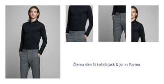 Čierna slim fit košeľa Jack & Jones Parma 1