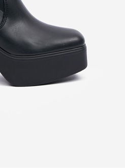 Čierne dámske čižmy na podpätku Steve Madden Low Phoenix 9