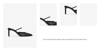 Čierne dámske kožené lodičky Calvin Klein Padded Curved Stil Mule Pump 1