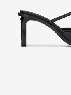 Čierne dámske kožené lodičky Calvin Klein Padded Curved Stil Mule Pump 8