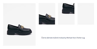 Čierne dámske kožené mokasíny Michael Kors Parker Lug 1