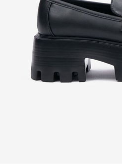 Čierne dámske kožené mokasíny Steve Madden Motoride Loafer 8