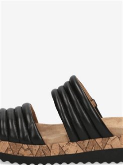Čierne dámske kožené papuče Caprice 5