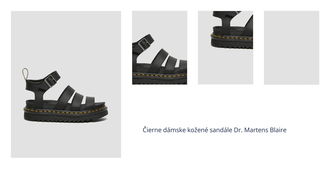 Čierne dámske kožené sandále Dr. Martens Blaire 1