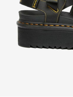 Čierne dámske kožené sandále na platforme Dr. Martens Kimber 8