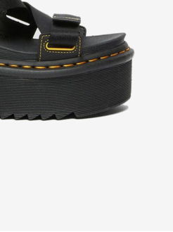 Čierne dámske kožené sandále na platforme Dr. Martens Kimber 9