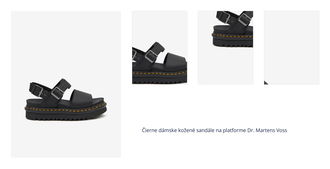 Čierne dámske kožené sandále na platforme Dr. Martens Voss 1