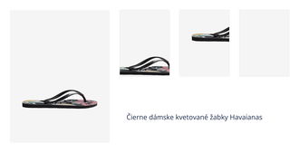 Čierne dámske kvetované žabky Havaianas 1