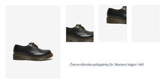 Čierne dámske poltopánky Dr. Martens Vegan 1461 1