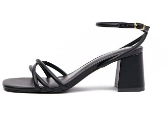 Čierne dámske sandále na podpätku ORSAY