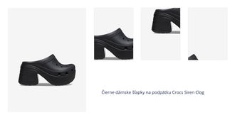 Čierne dámske šľapky na podpätku Crocs Siren Clog 1