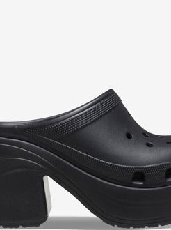 Čierne dámske šľapky na podpätku Crocs Siren Clog 5